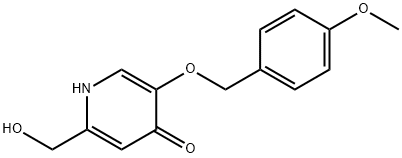 2-(羟甲基)-5-((4-甲氧基苄基)氧基)吡啶-4(1H)-酮 结构式