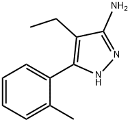 4-乙基-3-(邻甲苯基)-1H-吡唑-5-胺 结构式