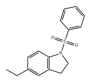 1H-Indole, 5-ethyl-2,3-dihydro-1-(phenylsulfonyl)- 结构式