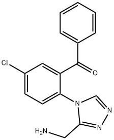 Methanone, [2-[3-(aminomethyl)-4H-1,2,4-triazol-4-yl]-5-chlorophenyl]phenyl- 结构式