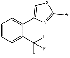 2-bromo-4-[2-(trifluoromethyl)phenyl]-1,3-thiazole 结构式