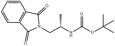 叔丁基(S)-(1-(1,3-二氧异吲哚-2-基)丙-2-基)氨基甲酸酯 结构式