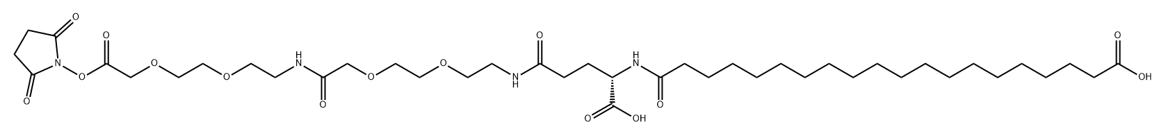 OH-ICO-GLU(AEEA-AEEA-OSU)-OH 结构式