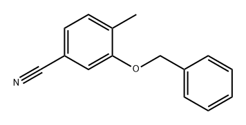 3-苄氧基-4-甲基苯腈 结构式