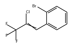Benzene, 1-bromo-2-(2-chloro-3,3,3-trifluoro-1-propen-1-yl)- 结构式