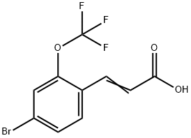 4-Bromo-2-(trifluoromethoxy)cinnamic acid 结构式