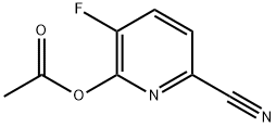 6-Cyano-3-fluoropyridin-2-yl acetate 结构式