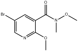 3-Pyridinecarboxamide, 5-bromo-N,2-dimethoxy-N-methyl- 结构式