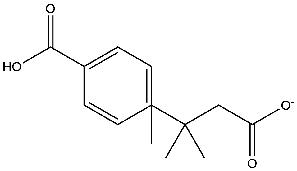 4-(4-methoxy-2-methyl-4-oxobutan-2-yl)benzoic acid 结构式