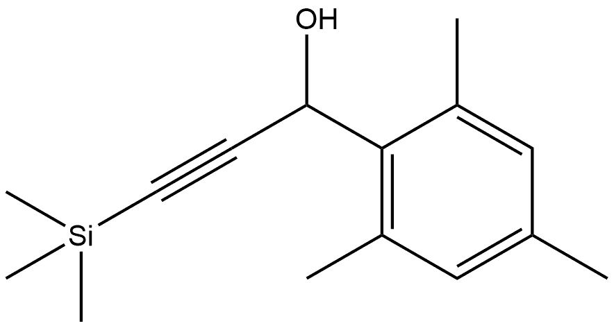 2,4,6-Trimethyl-α-[2-(trimethylsilyl)ethynyl]benzenemethanol 结构式