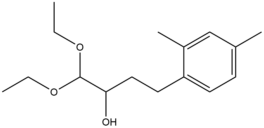 Benzenepropanol, α-(diethoxymethyl)-2,4-dimethyl- 结构式