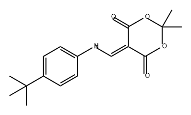 1,3-Dioxane-4,6-dione, 5-[[[4-(1,1-dimethylethyl)phenyl]amino]methylene]-2,2-dimethyl- 结构式