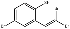 Benzenethiol, 4-bromo-2-(2,2-dibromoethenyl)- 结构式
