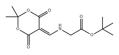 Glycine, N-[(2,2-dimethyl-4,6-dioxo-1,3-dioxan-5-ylidene)methyl]-, 1,1-dimethylethyl ester 结构式