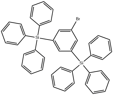1-溴-3,5-双(三苯基甲硅烷基)苯 结构式