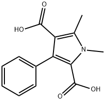 1,5-Dimethyl-3-phenyl-1H-pyrrole-2,4-dicarboxylic acid 结构式