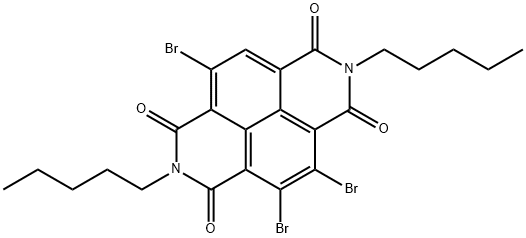 N,N'-dipentyl-2,3,6-tribromonaphthalene-1,4,5,8-tetracarboxylic acid bisimide 结构式