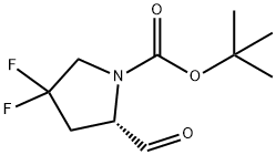 (2S)-4,4-二氟-2-甲酰基吡咯烷-1-羧酸叔丁酯 结构式