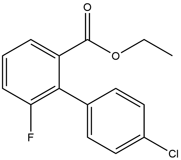 Ethyl 4'-chloro-6-fluoro[1,1'-biphenyl]-2-carboxylate 结构式