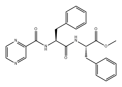 L-Phenylalanine, N-(2-pyrazinylcarbonyl)-L-phenylalanyl-, methyl ester 结构式