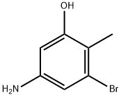 5-氨基-3-溴-2-甲基苯酚 结构式