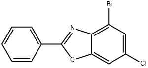 4-Bromo-6-chloro-2-phenylbenzoxazole 结构式