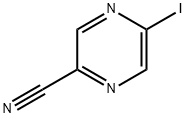 5-碘吡嗪-2-甲腈 结构式