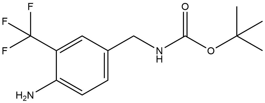 (4-氨基-3-(三氟甲基)苄基)氨基甲酸叔丁酯 结构式