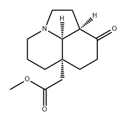 4H-Pyrrolo[3,2,1-ij]quinoline-6a(2H)-acetic acid, octahydro-9-oxo-, methyl ester, (6aR,9aR,9bS)- 结构式