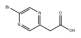 2-Pyrazineacetic acid, 5-bromo- 结构式