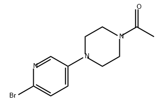 Ethanone, 1-[4-(6-bromo-3-pyridinyl)-1-piperazinyl]- 结构式