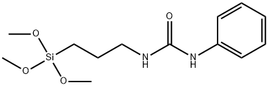 N-苯基-N'-[3-(三甲氧基硅烷基)丙基]脲 结构式