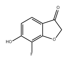 7-氟-6-羟基苯并呋喃-3(2H)-酮 结构式