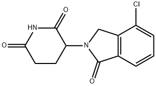 3-(4-氯-1-氧异吲哚啉-2-基)哌啶-2,6-二酮 结构式