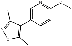 Pyridine, 5-(3,5-dimethyl-4-isoxazolyl)-2-methoxy- 结构式