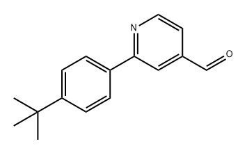 2-(4-叔丁基苯基)吡啶-4-甲醛 结构式