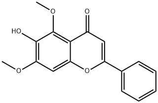 4H-1-Benzopyran-4-one, 6-hydroxy-5,7-dimethoxy-2-phenyl- 结构式