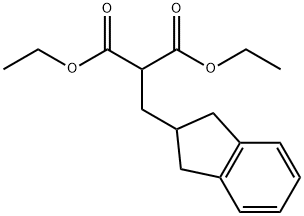 Propanedioic acid, 2-[(2,3-dihydro-1H-inden-2-yl)methyl]-, 1,3-diethyl ester 结构式