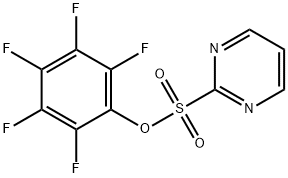 Pyrimidine-2-sulfonic acid pentafluorophenyl ester 结构式