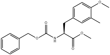 N-CBZ-3-甲基-4-甲氧基-L-苯丙氨酸甲酯 结构式