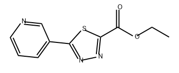 1,3,4-Thiadiazole-2-carboxylic acid, 5-(3-pyridinyl)-, ethyl ester 结构式