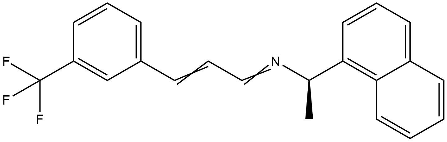 1-Naphthalenemethanamine, α-methyl-N-[3-[3-(trifluoromethyl)phenyl]-2-propen-1-ylidene]-, (αR)- 结构式