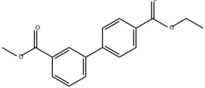 [1,1'-Biphenyl]-3,4'-dicarboxylic acid, 4'-ethyl 3-methyl ester 结构式