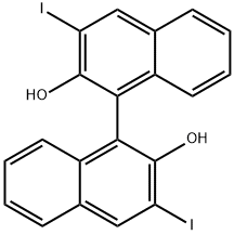 3,3'-Diiodo-[1,1'-binaphthalene]-2,2'-diol 结构式