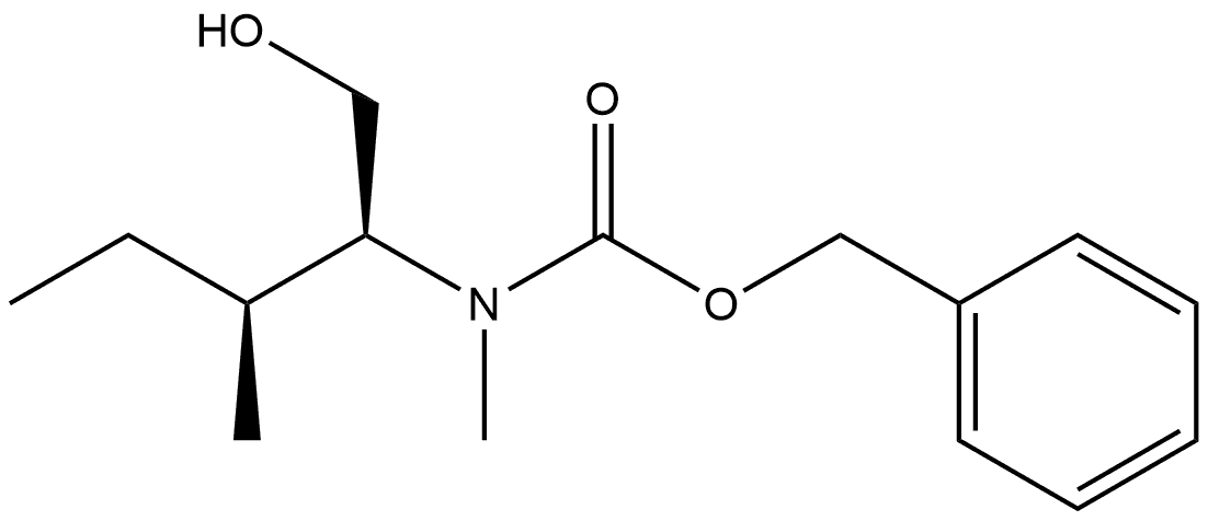 benzyl ((2S,3S)-1-hydroxy-3-methylpentan-2-yl)(methyl)carbamate 结构式