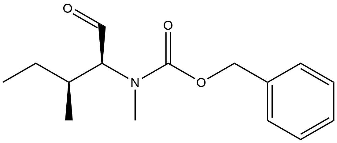 Carbamic acid, [(1S,2S)-1-formyl-2-methylbutyl]methyl-, phenylmethyl ester (9CI) 结构式