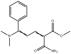 2,4-Pentadienoic acid, 2-(aminocarbonyl)-5-(dimethylamino)-5-phenyl-, methyl ester 结构式