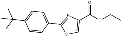 4-THIAZOLECARBOXYLIC ACID, 2-[4-(1,1-DIMETHYLETHYL)PHENYL]-, ETHYL ESTER 结构式