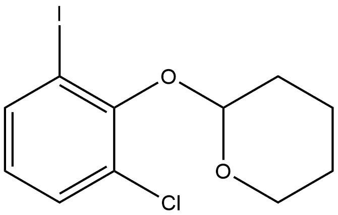 2-(2-Chloro-6-iodophenoxy)tetrahydro-2H-pyran 结构式