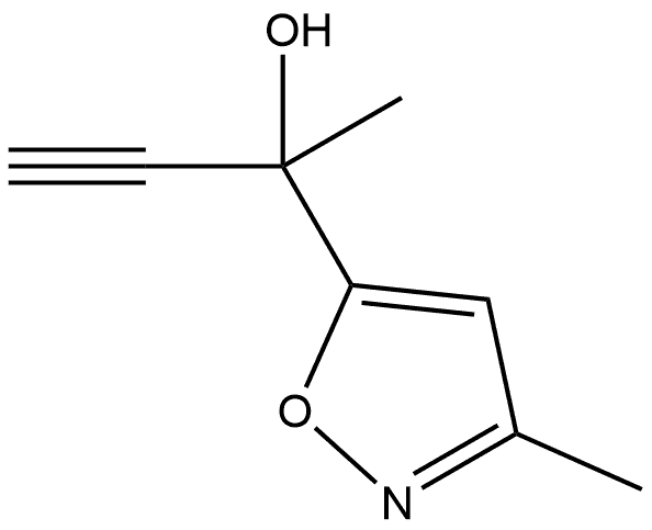 5-Isoxazolemethanol, α-ethynyl-α,3-dimethyl- 结构式